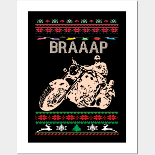 Braap Funny Christmas Sweater Posters and Art